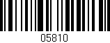 Código de barras (EAN, GTIN, SKU, ISBN): '05810'