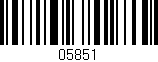 Código de barras (EAN, GTIN, SKU, ISBN): '05851'