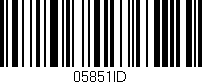 Código de barras (EAN, GTIN, SKU, ISBN): '05851ID'