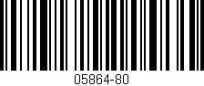 Código de barras (EAN, GTIN, SKU, ISBN): '05864-80'