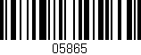 Código de barras (EAN, GTIN, SKU, ISBN): '05865'
