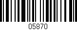 Código de barras (EAN, GTIN, SKU, ISBN): '05870'