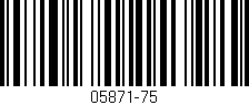 Código de barras (EAN, GTIN, SKU, ISBN): '05871-75'