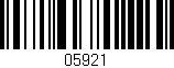 Código de barras (EAN, GTIN, SKU, ISBN): '05921'