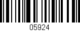 Código de barras (EAN, GTIN, SKU, ISBN): '05924'
