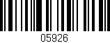 Código de barras (EAN, GTIN, SKU, ISBN): '05926'