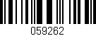 Código de barras (EAN, GTIN, SKU, ISBN): '059262'