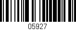 Código de barras (EAN, GTIN, SKU, ISBN): '05927'