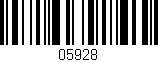 Código de barras (EAN, GTIN, SKU, ISBN): '05928'