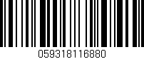 Código de barras (EAN, GTIN, SKU, ISBN): '059318116880'