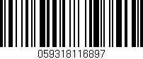 Código de barras (EAN, GTIN, SKU, ISBN): '059318116897'