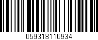 Código de barras (EAN, GTIN, SKU, ISBN): '059318116934'