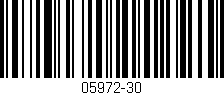 Código de barras (EAN, GTIN, SKU, ISBN): '05972-30'