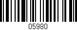Código de barras (EAN, GTIN, SKU, ISBN): '05980'