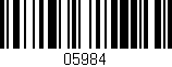 Código de barras (EAN, GTIN, SKU, ISBN): '05984'