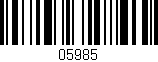 Código de barras (EAN, GTIN, SKU, ISBN): '05985'