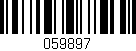 Código de barras (EAN, GTIN, SKU, ISBN): '059897'