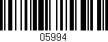 Código de barras (EAN, GTIN, SKU, ISBN): '05994'