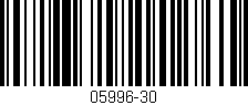 Código de barras (EAN, GTIN, SKU, ISBN): '05996-30'