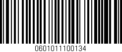 Código de barras (EAN, GTIN, SKU, ISBN): '0601011100134'