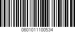 Código de barras (EAN, GTIN, SKU, ISBN): '0601011100534'