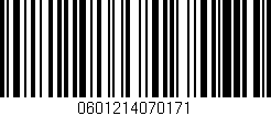 Código de barras (EAN, GTIN, SKU, ISBN): '0601214070171'
