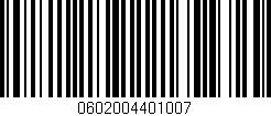 Código de barras (EAN, GTIN, SKU, ISBN): '0602004401007'