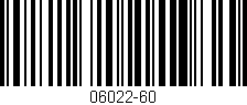 Código de barras (EAN, GTIN, SKU, ISBN): '06022-60'