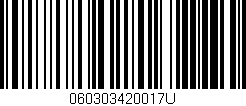 Código de barras (EAN, GTIN, SKU, ISBN): '060303420017U'