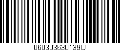 Código de barras (EAN, GTIN, SKU, ISBN): '060303630139U'