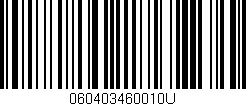 Código de barras (EAN, GTIN, SKU, ISBN): '060403460010U'