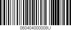 Código de barras (EAN, GTIN, SKU, ISBN): '060404000008U'