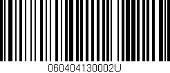 Código de barras (EAN, GTIN, SKU, ISBN): '060404130002U'