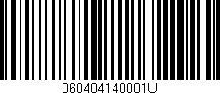 Código de barras (EAN, GTIN, SKU, ISBN): '060404140001U'