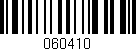 Código de barras (EAN, GTIN, SKU, ISBN): '060410'