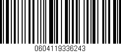 Código de barras (EAN, GTIN, SKU, ISBN): '0604119336243'