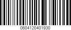 Código de barras (EAN, GTIN, SKU, ISBN): '0604120401930'