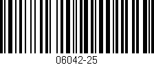 Código de barras (EAN, GTIN, SKU, ISBN): '06042-25'