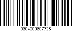 Código de barras (EAN, GTIN, SKU, ISBN): '0604388687725'