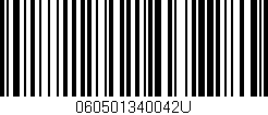 Código de barras (EAN, GTIN, SKU, ISBN): '060501340042U'