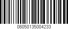 Código de barras (EAN, GTIN, SKU, ISBN): '06050135004233'