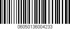 Código de barras (EAN, GTIN, SKU, ISBN): '06050136004233'