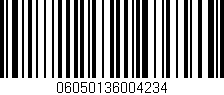 Código de barras (EAN, GTIN, SKU, ISBN): '06050136004234'