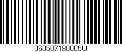 Código de barras (EAN, GTIN, SKU, ISBN): '060507180005U'