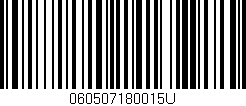 Código de barras (EAN, GTIN, SKU, ISBN): '060507180015U'