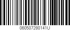 Código de barras (EAN, GTIN, SKU, ISBN): '060507280141U'