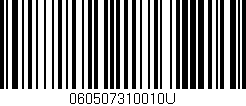 Código de barras (EAN, GTIN, SKU, ISBN): '060507310010U'