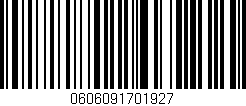 Código de barras (EAN, GTIN, SKU, ISBN): '0606091701927'