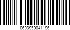 Código de barras (EAN, GTIN, SKU, ISBN): '0606959041196'