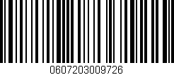 Código de barras (EAN, GTIN, SKU, ISBN): '0607203009726'